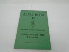 Vintage 1952 Kappa Delta Pi Constitution and By-Laws 1952 -1953 program picture
