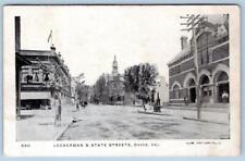 1908 DOVER DELAWARE LOCKERMAN & STATE STREETS ANTIQUE POSTCARD picture