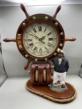 Heritage Mint Clock Captain’s Ship Wheel Nautical Quartz Custom - Nautical Bob picture