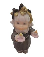 Vintage NBM Bahner Studio AG 1997 Porcelain Bisque Girl Blowing Candle Figurine  picture