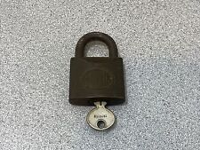 Antique Corbin Lock Co. Brass Padlock With Key picture