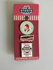 Universal Studios Studio Tour 60th Anniversary Glamor Tram Woody Pin Set picture