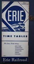 September 26 1954 Erie Railroad Train timetable booklet with Route Map too COOL- picture