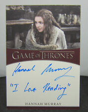 2021 Game Of Thrones Iron Anniversary 2 Autograph HANNAH MURRAY Inscription SP picture