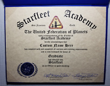 Deluxe Star Trek Starfleet Academy Diploma Signed by Captain Sulu George Takei picture