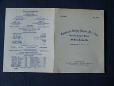 McKees Rocks Pennsylvania PA Chartiers Valley Lodge Free Mason 747 Masonic 1949 picture