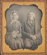 Elderly Couple Holding Open Image In Case PiP 1/6 Plate Daguerreotype T273 picture