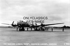 1958 PAN AM AIRLINES CLIPPER CONSTELLATION AIRPLANE 8X12 PHOTO AVIATION SCOTLAND picture