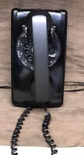 Vtg 1958 Rotary Metal Dial Telephone Western Electric Black Wall Mount 554 A/B picture