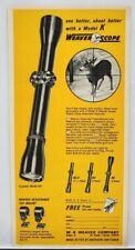 1965 W.R. Weaver Scopes 4-Power Model K4 Hunting Print Ad El Paso Texas picture