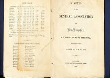 Minutes of 1855 meeting- Presbyterian Church General Association New Hampshire c picture