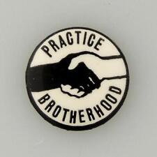 Practice Brotherhood SNCC Civil Rights Handshake Black Power Cause Pinbck Button picture