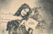 Victorian Lady Bonne Journée Vintage Postcard 08.11 picture