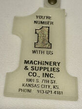 Vintage Kansas City KS Machinery & Supplies Company Industrial Keychain Key Ring picture