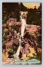 White Mountains NH-New Hampshire Silver Cascade Crawford Notch Vintage Postcard picture