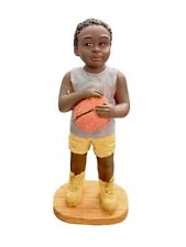 Boy Basketball Player Black African American Figurine 6 inch Sports Vtg Vintage picture