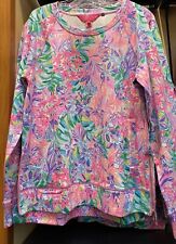 Disney Parks Lilly Pulitzer Top Pullover Medium Beachcomber Dreamin Minnie Daisy picture