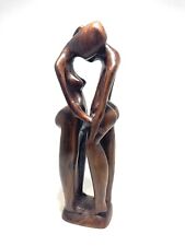 Vintage Beautiful Hand Carver Wood Juma Ebony Lovers 11” Tall picture
