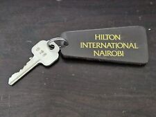 Hilton International Nairobi Vintage Hotel Guest Room Keychain Fob with Key picture