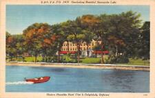 Skaneateles, NY New York  KAN-YA-TO INN  Lake & Hotel View  ca1940's Postcard picture