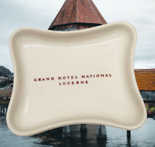 Ashtray Suisse Langenthal Porcelain c1960s Grand Hotel National Lucerne Luzern picture