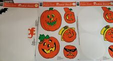 11 Vintage Paper Magic Group Halloween Presto Stick Window Decals Pumpkins USA picture