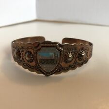 Vintage Michigan Mackinac Bridge bracelet copper tone smaller size picture