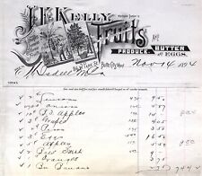 1894 J.F. Kelly Fruits Produce Successor M.G. Cohn Billhead BUTTE CITY MT picture