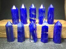 10pcs Bulk Blue Smelting Stone Quartz Crystal Point Healing Obelisk Wands picture