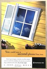 Vintage 1996 Original Print Ad Full Page - Southwestern Bell - Second Phone Line picture