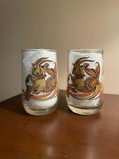 Pair of Vintage 1976 Beverly Capricorn Zodiac Astrology Glasses - 4 3/4” Tall picture