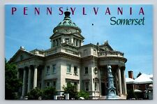Somerset Pennsylvania County Courthouse Vintage Unposted Postcard picture