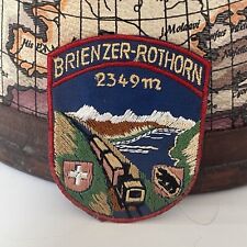 Vintage Patch Brienzer Rothorn Emmental Alps Switzerland Souvenir Cloth Badge picture