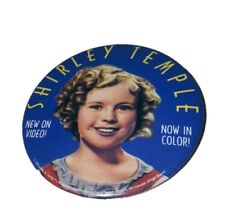 Vintage 90s Shirley Temple Pin Back Button Fox Video Promotional New On Video picture