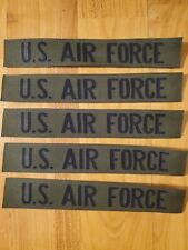 5 USAF Patch US Air Force Green Name Tape Strip Quantity Of 5 New picture