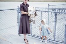 Vintage Photo Slide 35mm 1956 Fashion Woman and Child picture
