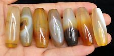97g 7Pcs Banded Eyed Nepal Indo Tibet Agate Old Bead Amulet for Gift   1 picture