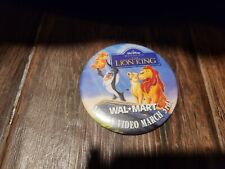 Vintage Walt Disney Button Pin The Lion King Official Walmart Promo 1995 picture