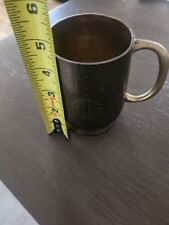 Vintage Metal Brass Handled Monogrammed Cup Mug  picture