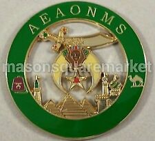 New Shriners AEAONMS Green Cut Out Car Emblem picture