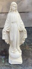 Our Lady Of Grace Virgin Mary Vintage Statue Soap Stone Plaster 5.5” Antique picture