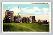 Muskogee OK-Oklahoma, US Veterans Hospital, Antique, Vintage c1941 Postcard picture
