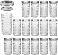 Mason Jars 12 OZ  Canning Jars Jelly Jars with Regular Lids Ideal for Jam Hon picture