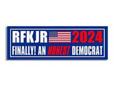 3x9 inch RFKJR Finally An Honest Democrat Bumper Sticker (kennedy decal vinyl) picture