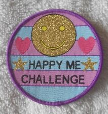 HAPPY ME Challenge Badge Patch Rainbows Brownies Guides Sew On Camp Blanket picture