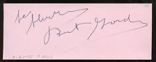 Bert Gordon d1974 signed 2x5 cut autograph on 3-21-48 at Ciro's NightClub LA picture