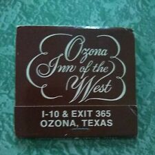 Vintage Matchbook J11 Collectible Ephemera ozona Texas inn of the West picture