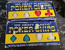 Vintage Poker Chips Two Sets Of 100 Tarco  picture