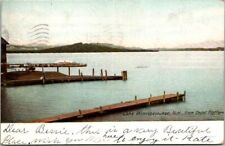 1906 Lake Winnipesaukee from Depot Platform Docks Wolfeboro NH Carroll Co PC picture