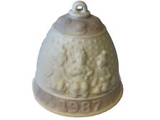 Vintage 1987 Lladro Porcelain Christmas Bell Ornament In Original Box picture